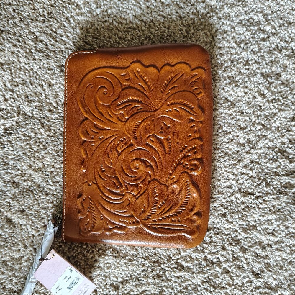 Patricia Nash leather makeup bag